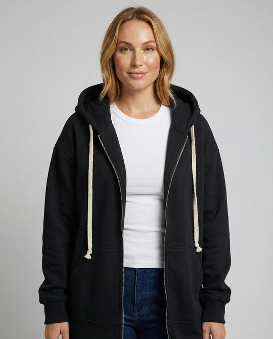 Heidi-Mode | Zip-Up Hoodie knielang