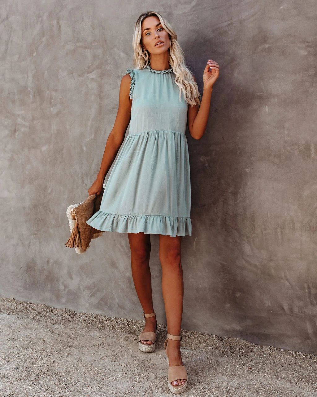 Heidi-Mode | Boho Hippie Kleid Blau