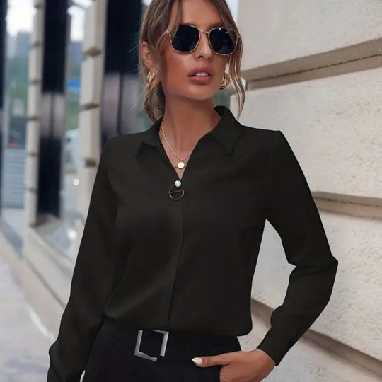 Heidi-Mode | Shirt Damen Langarm Büroshirt