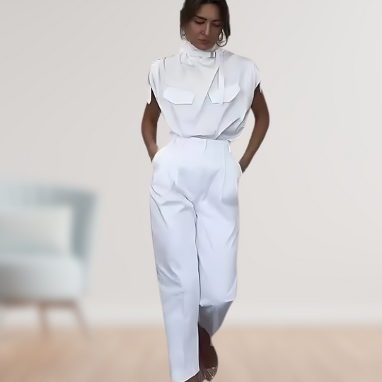 Heidi-Mode | Damen Stylischer Moderner Jumpsuit Ärmellos