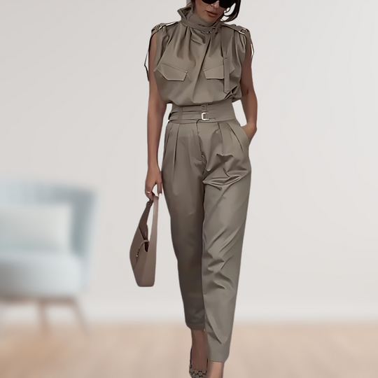 Heidi-Mode | Damen Stylischer Moderner Jumpsuit Ärmellos