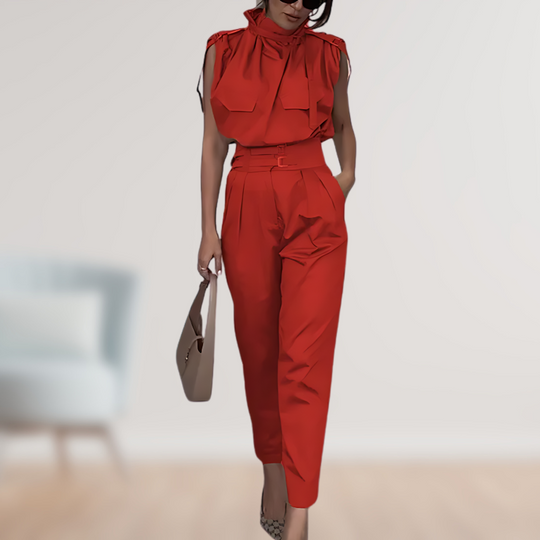 Heidi-Mode | Damen Stylischer Moderner Jumpsuit Ärmellos