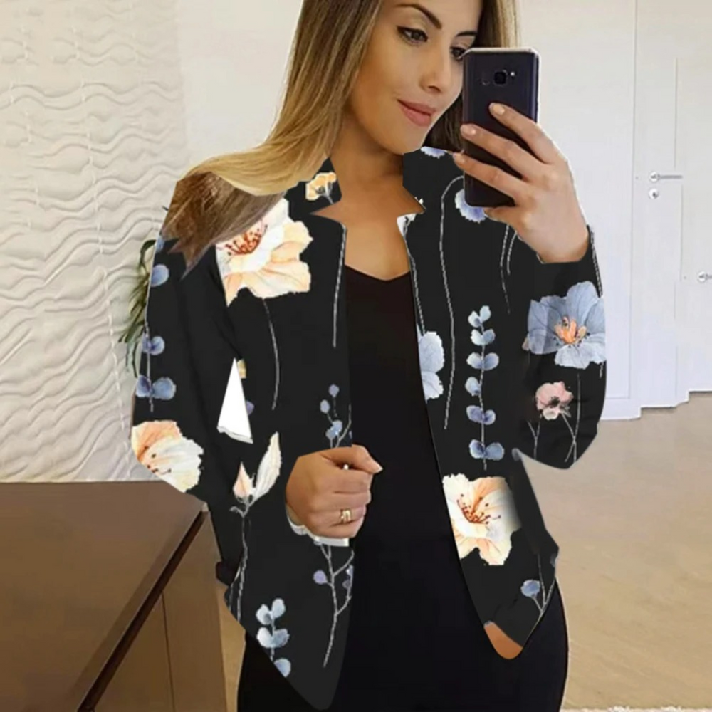 Heidi-Mode | Ehrfurcht Tinte und Wasch Gemälde Damen Blazer