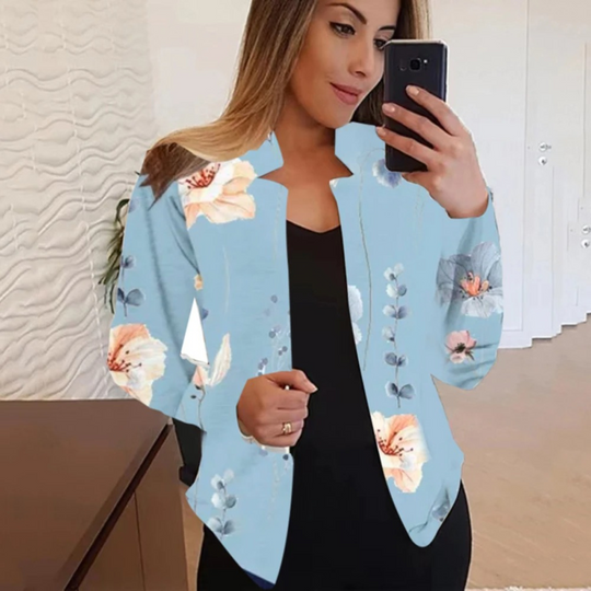 Heidi-Mode | Ehrfurcht Tinte und Wasch Gemälde Damen Blazer