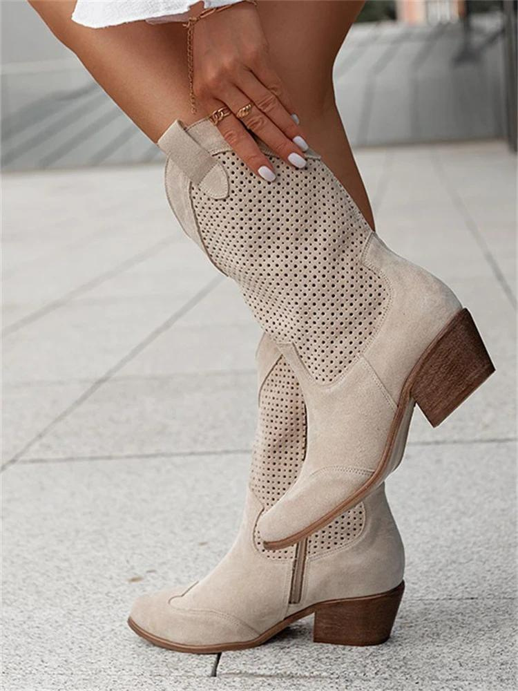 Heidi-Mode | Atmungsaktive Cowboy-Stiefel für Damen Komfortabel & Trendy