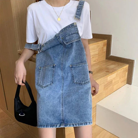 Overall Jurk - Koreaanse Stijl, Mouwloos Design