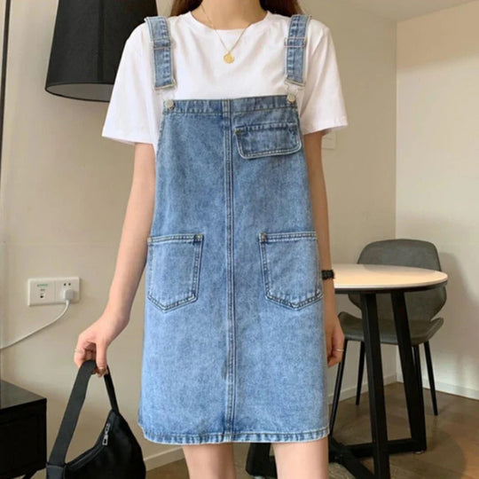 Overall Jurk - Koreaanse Stijl, Mouwloos Design