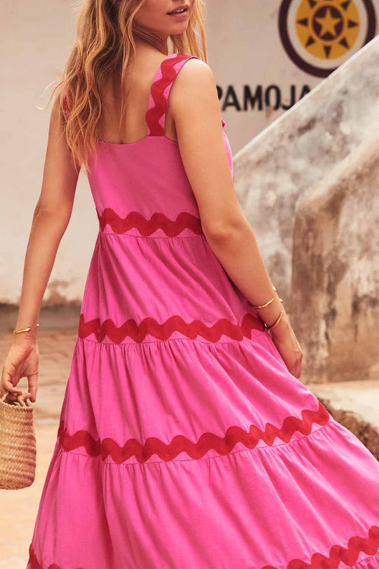 Heidi-Mode | Wellenstreifen Schichten Cami Kleid