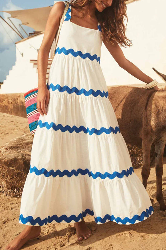 Heidi-Mode | Wellenstreifen Schichten Cami Kleid