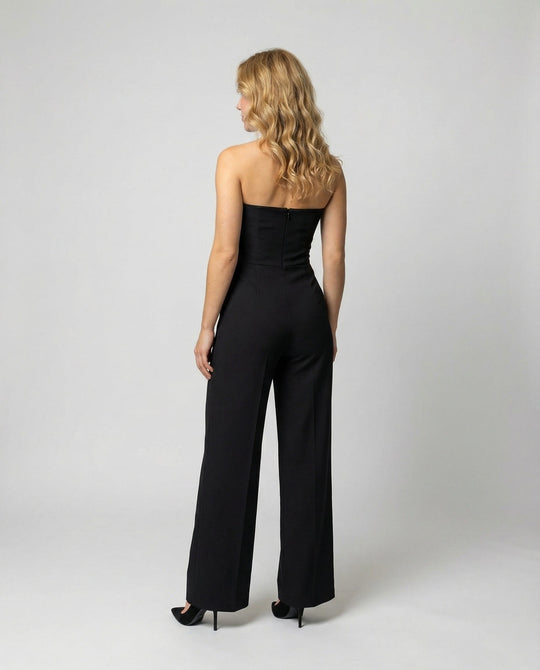 Ärmelloser V-Ausschnitt Overall | Heidi-Mode