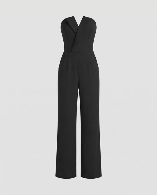 Ärmelloser V-Ausschnitt Overall | Heidi-Mode