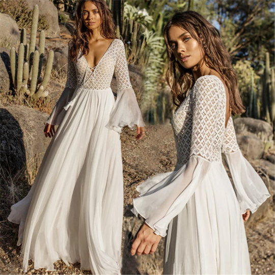 Heidi-Mode | Weißes Kleid Im Boho-Stil