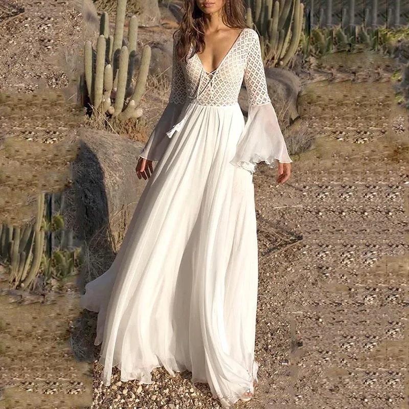 Heidi-Mode | Weißes Kleid Im Boho-Stil