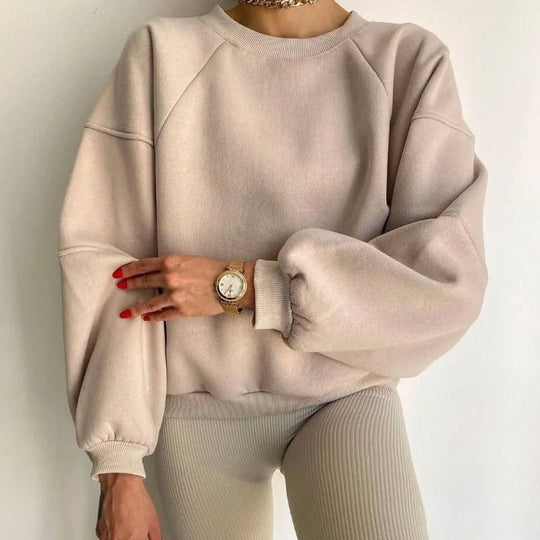 Casual Rundhals Pullover mit langen Ärmeln