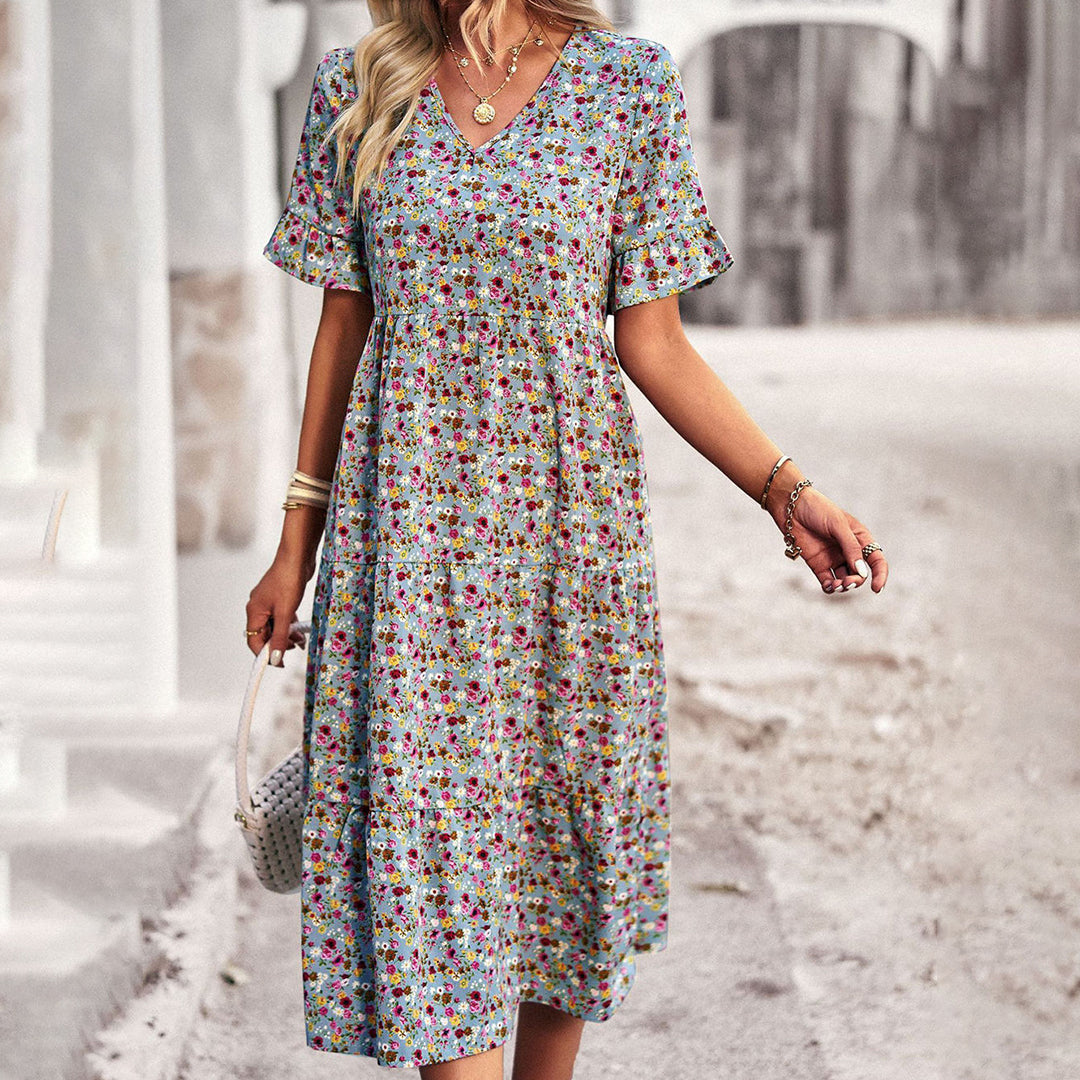 Blumen Midi-Kleid - Stil & Komfort Vereint!