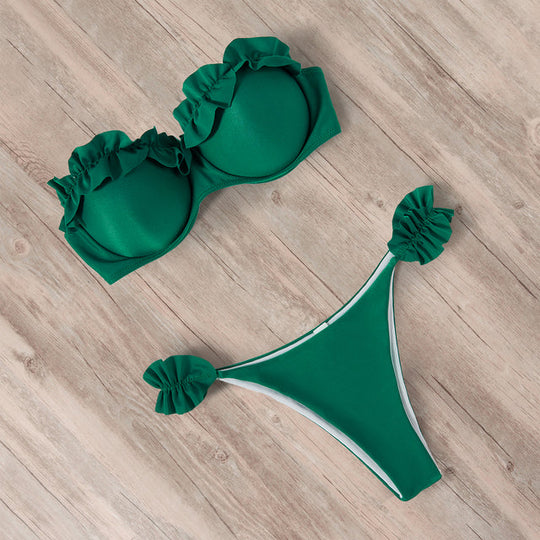 Heidi-Mode | Push-Up Bikiniset mit Rüschen für Damen