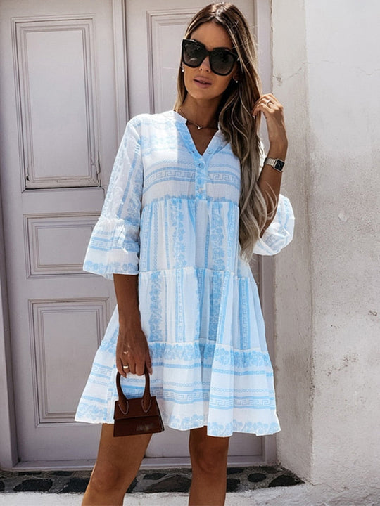 Heidi-Mode | Boho Tunika Kleid mit Schichten Millana