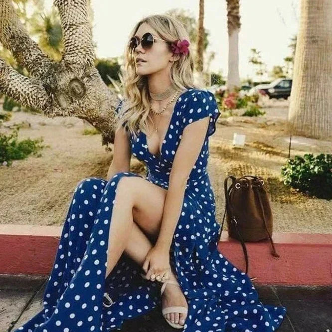 Heidi-Mode | Langes Kleid mit Schlitz