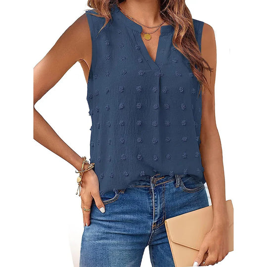 Heidi-Mode | Damen Tops Sommer Tank Top für Frauen Ohne Ärmel Blusen Frühling Korsett V-Ausschnitt Schöne Legere T-Shirts