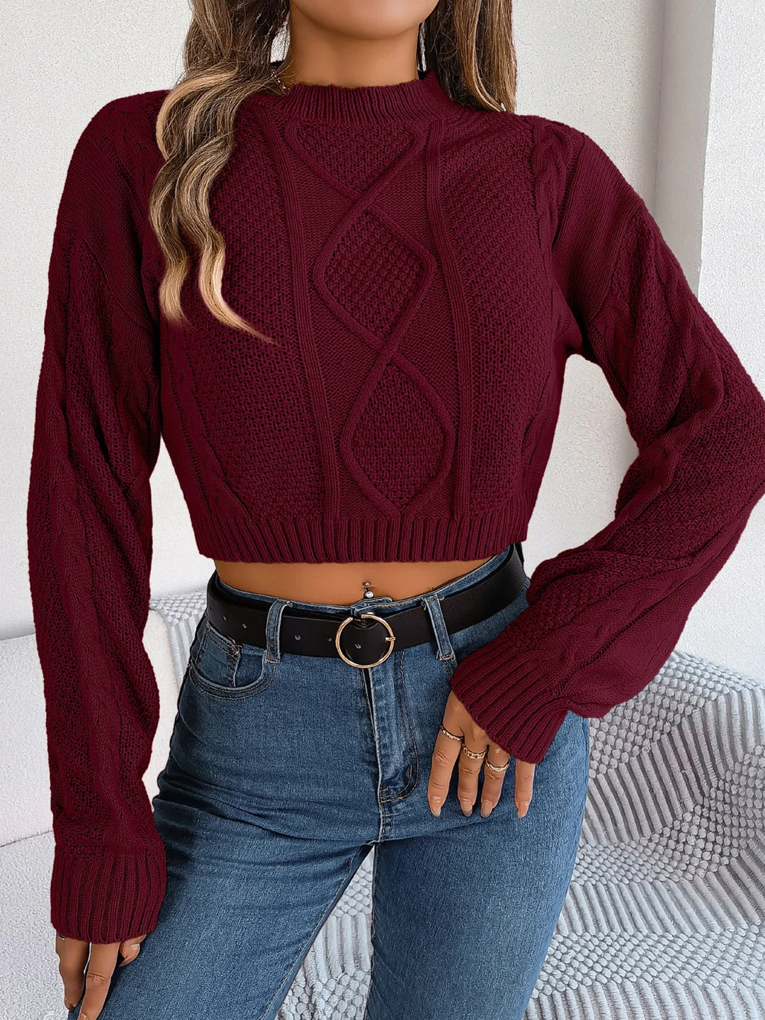 Heidi-Mode | Trendy Gestrickter Cropped Pullover