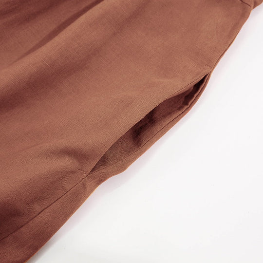 linnen jurk | retro damesjurk met zakken