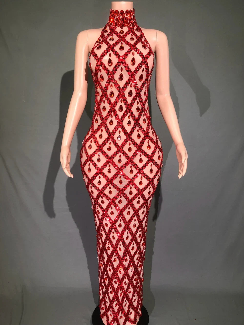 Heidi-Mode | Strass Netz Abend Ballkleid