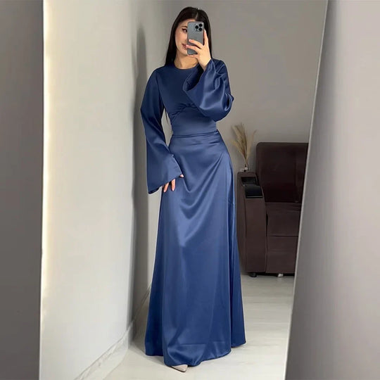 Rundhals Damen Kleid