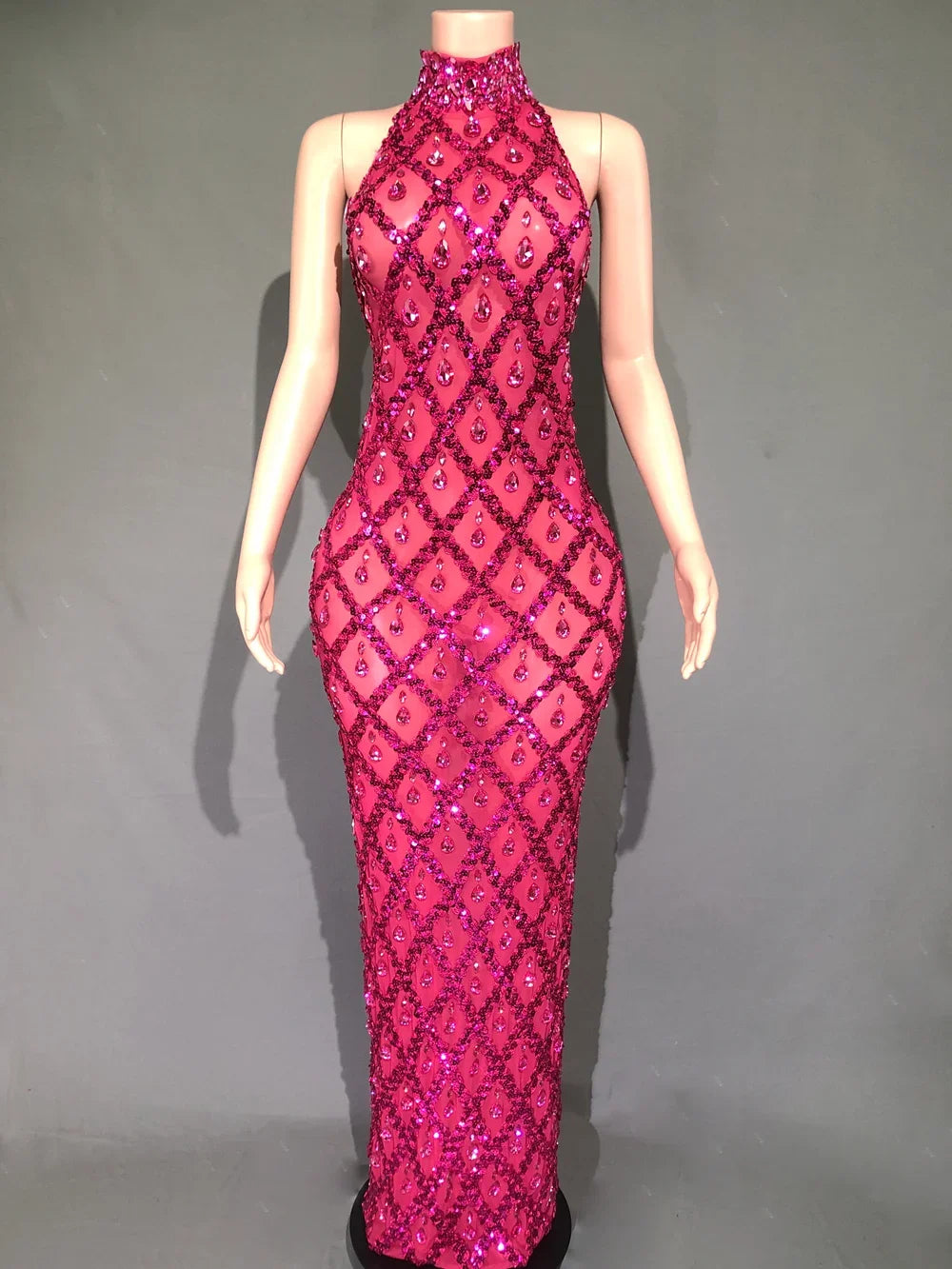 Heidi-Mode | Strass Netz Abend Ballkleid