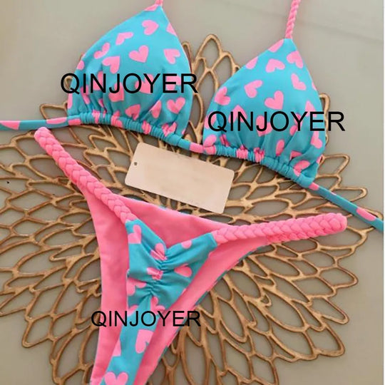 Heidi-Mode | Bademode Frauen Sexy Brasilianisches Bikini Set Slip Hohe Taille Badeanzug Leopard Print Zu Teilen Strandbekleidung Badehosen