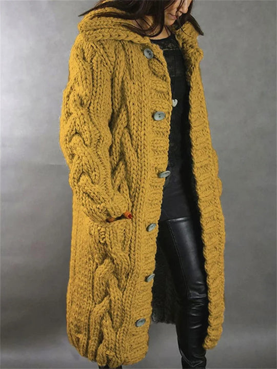 Heidi-Mode | Gemütliche Strickjacke mit Kapuze für Damen
