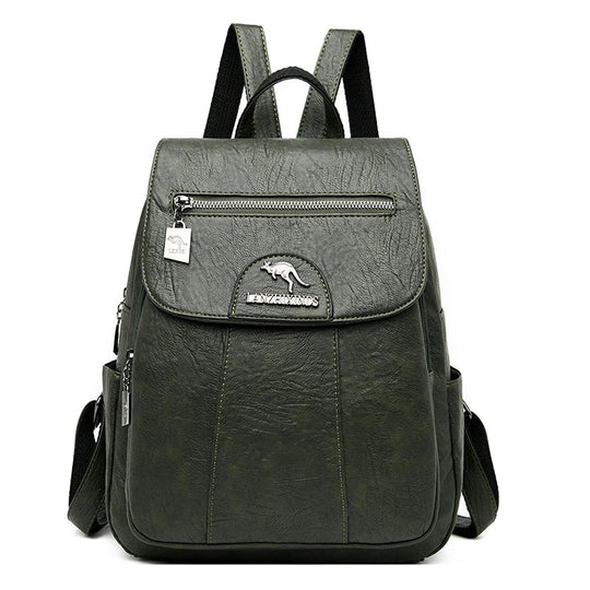 Heidi-Mode | Diebstahlsicherer Lederrucksack mit Großem Fassungsvermögen für Damen