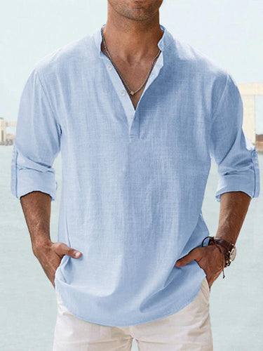 Heidi-Mode | Glattes Lässiges Leinen Overshirt