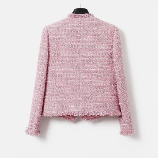 Heidi-Mode | Jacke Aus Größem Tweed Herbst/Winter Socialite Quastendesign