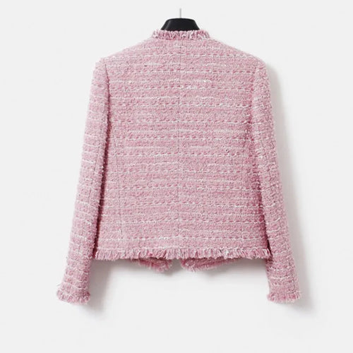 Heidi-Mode | Jacke Aus Größem Tweed Herbst/Winter Socialite Quastendesign