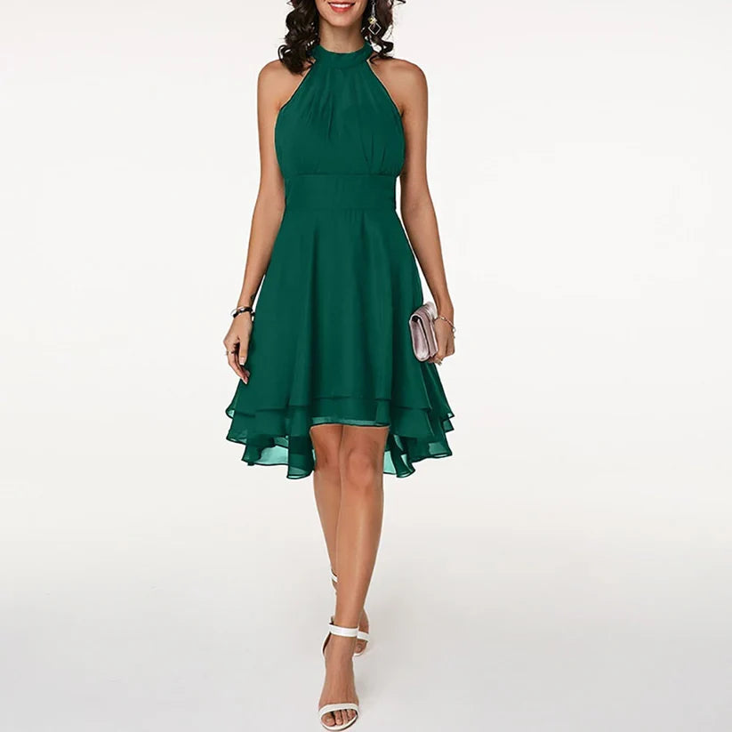 stilvolles kleid mit charmanten rüschen