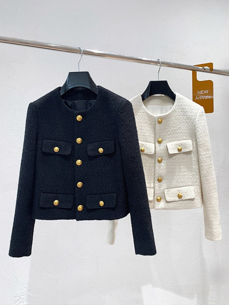 Heidi-Mode | Duftendes Tweed Jackett Mantel Frauen Weinlese