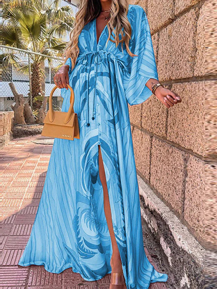 Heidi-Mode | Elegantes Bedrucktes Strandkleid
