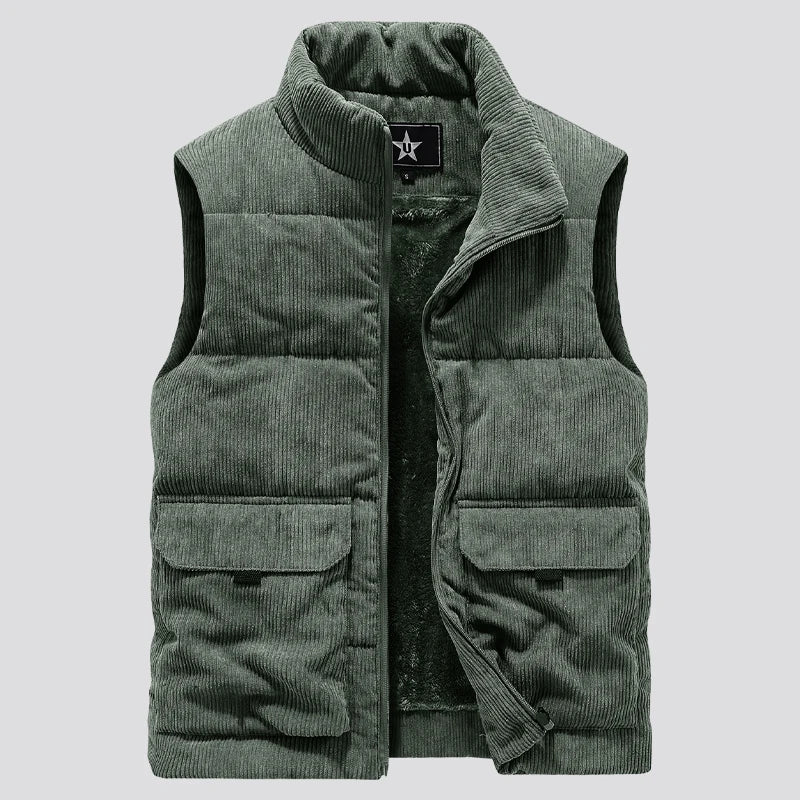Heidi-Mode | Cordfluweel Bodywarmer - Warme Fleecefutter - Kleidungsstil für Alltag und Outdoor