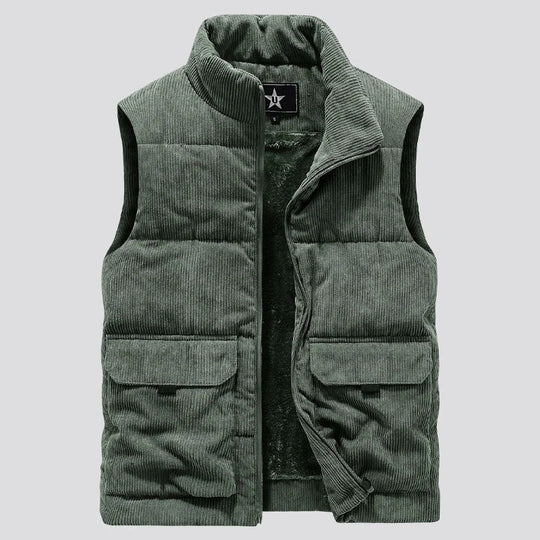 Heidi-Mode | Cordfluweel Bodywarmer - Warme Fleecefutter - Kleidungsstil für Alltag und Outdoor