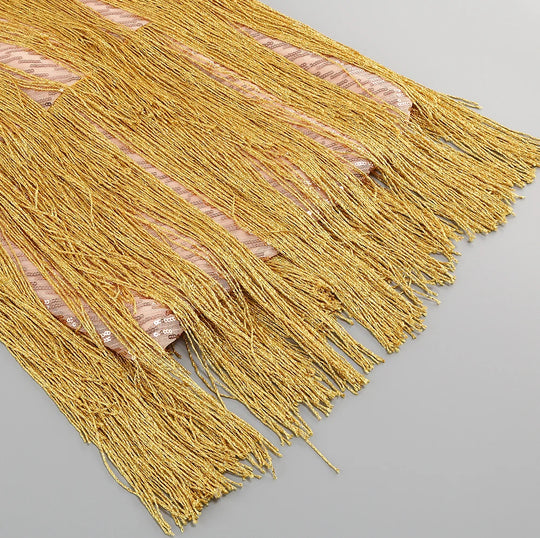 Sprudelnde Quasten Kleid