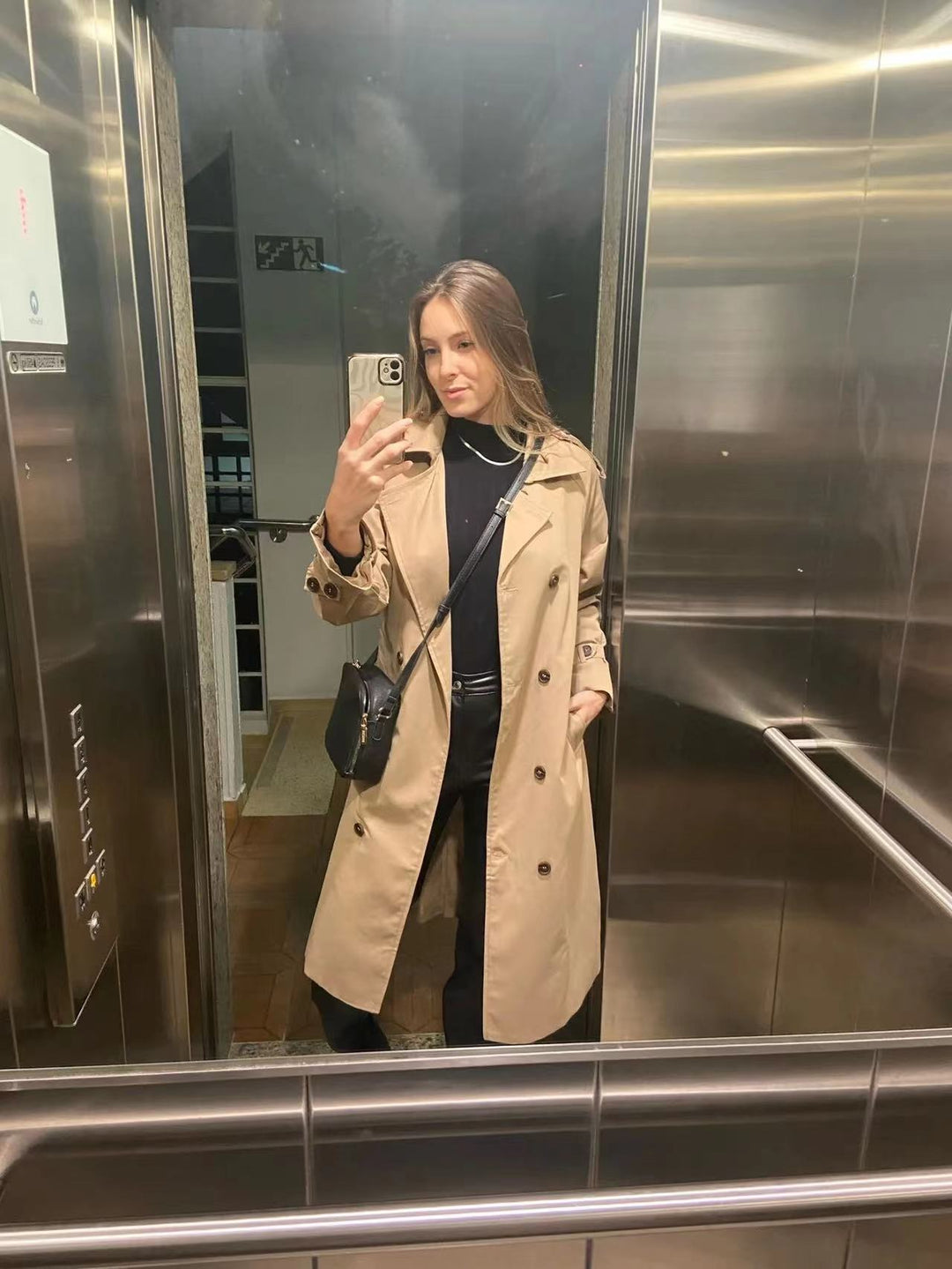 Heidi-Mode | Trenchcoat Damen Oversized Windbreaker, Doppelreihig