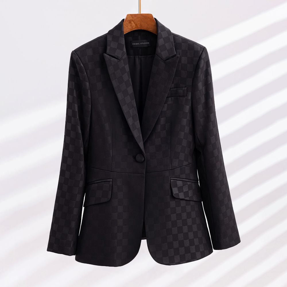 Eleganter karierter Blazer