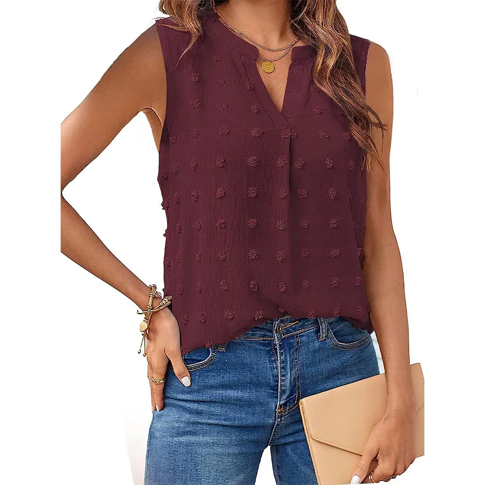 Heidi-Mode | Damen Tops Sommer Tank Top für Frauen Ohne Ärmel Blusen Frühling Korsett V-Ausschnitt Schöne Legere T-Shirts