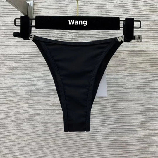 Heidi-Mode | Neuer Rhinestone Buchstaben Wang Strand Bikini Luxus Markendesigner Y2K Mode Sexy Frauen Strand Bikini Duo Set