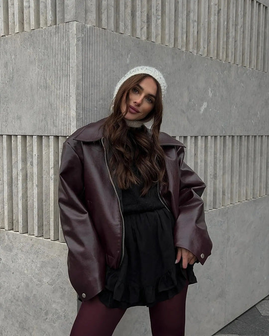 Heidi-Mode | Kurze Lederjacke
