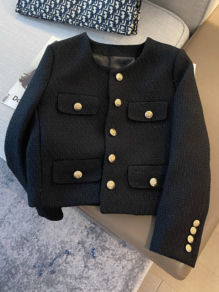 Heidi-Mode | Duftendes Tweed Jackett Mantel Frauen Weinlese