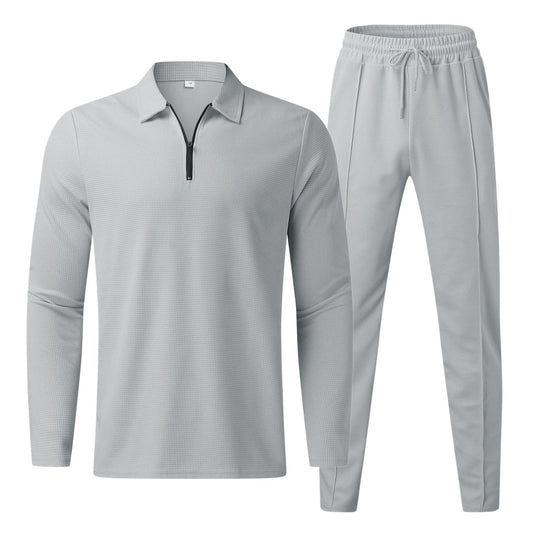 Heidi-Mode | Zip-Up Polo-Shirt und Slim-Fit Hose Set