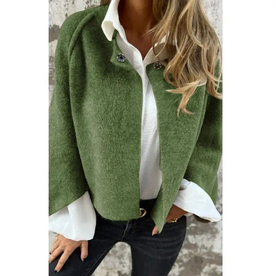 Heidi-Mode | Eleganter Rundhalsausschnitt Damen Strickjacke