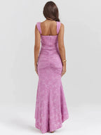 Heidi-Mode | Gerafftes Korsettkleid mit Tiefem Saum