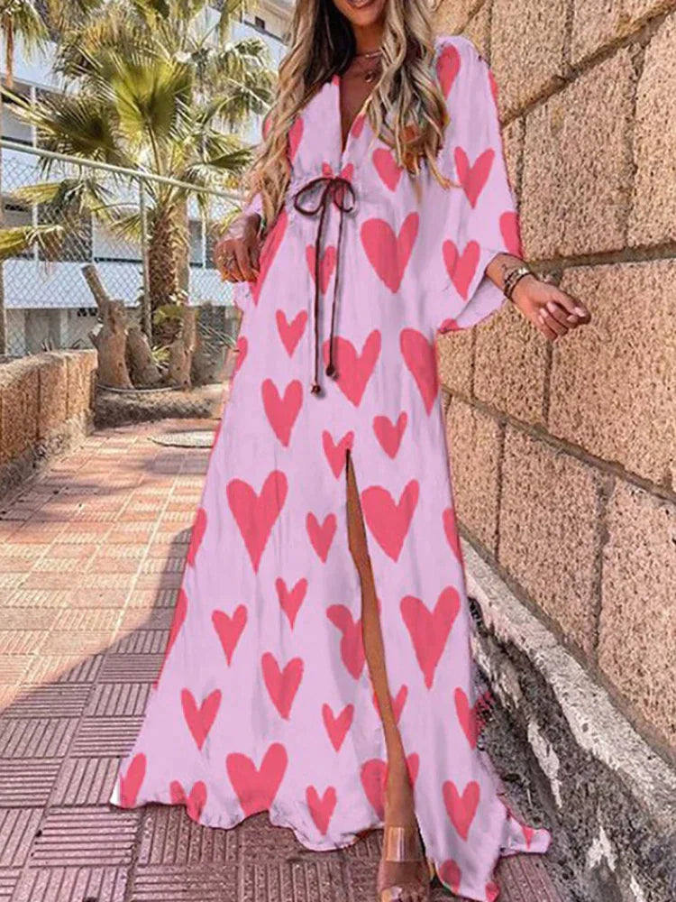 Heidi-Mode | Elegantes Bedrucktes Strandkleid
